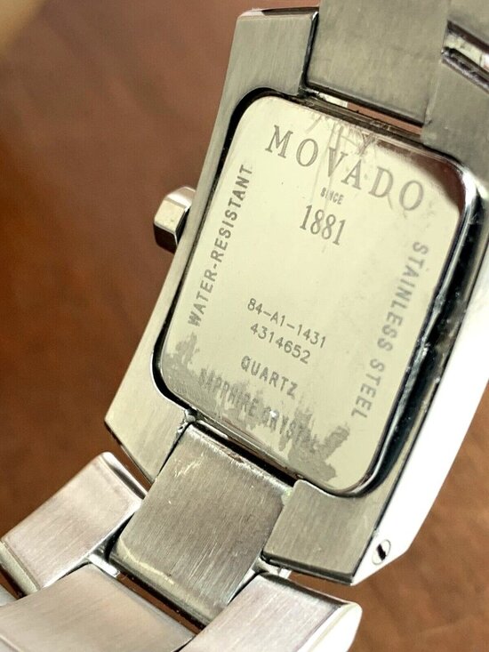 Movado Women\'s Watch 84-A1-1431 Eliro Black Dial Rectangle Swiss Quartz Steel main image 12